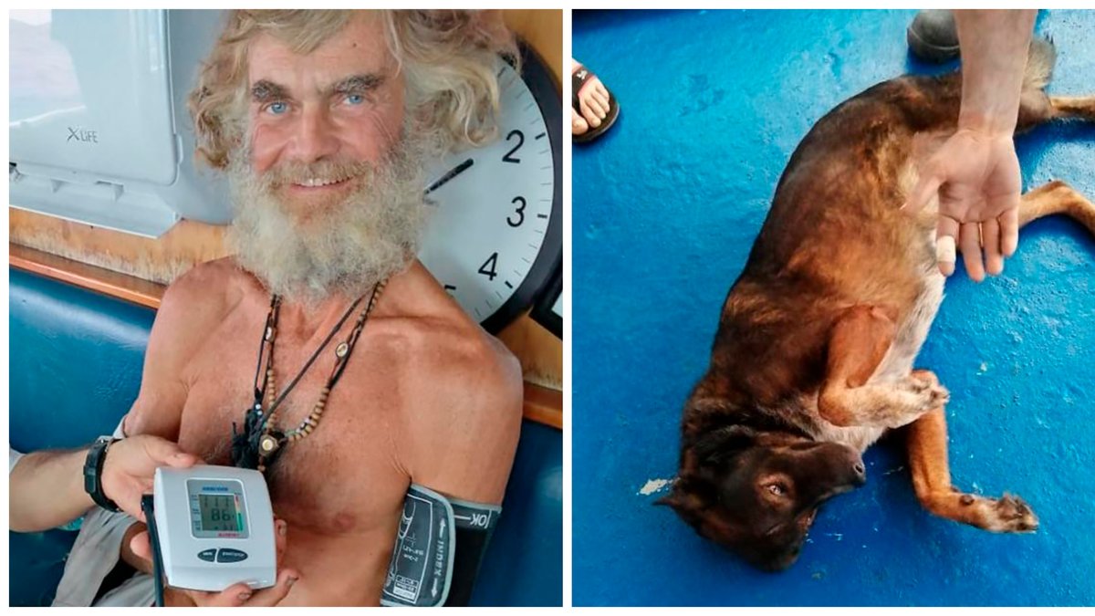 Man och hund hittades efter 3 månader strandsatta till havs – överlevde på fisk och regnvatten